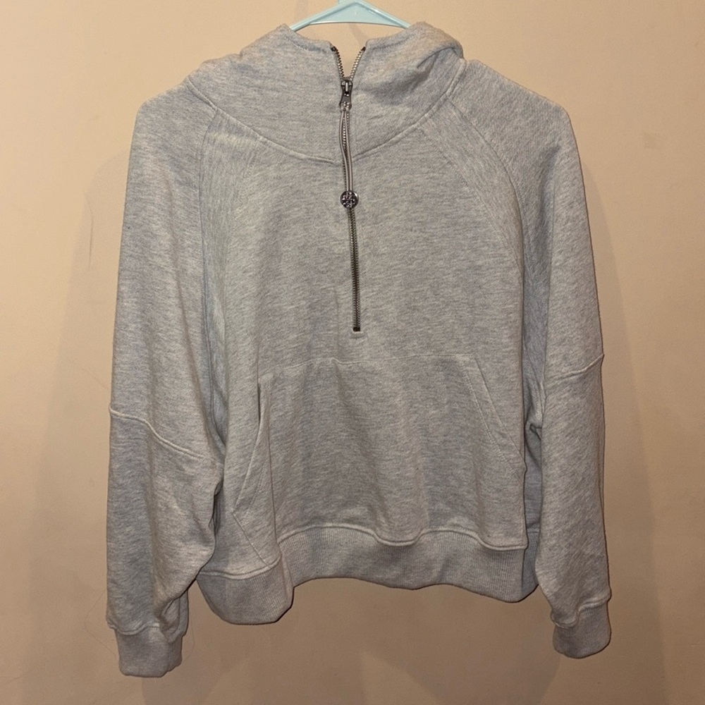 Cropped Simply Southern Light Gray Half-Zip Hoodie Sweatshirt
